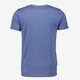 Heren T-shirt blauw V-hals katoen