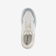 Leren dames sneakers wit blauw