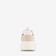 Dames dad sneakers beige wit