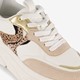 Dames dad sneakers beige wit