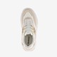 Dames dad sneakers beige wit
