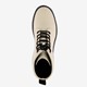 Dames veterboots lichtbeige zwart