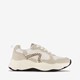 Meisjes dad sneakers luipaardprint beige