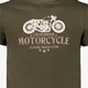 Produkt heren T-shirt groen met opdruk motor