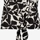 Geknoopte dames blouse met print