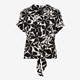 Geknoopte dames blouse met print