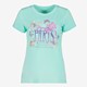Dames T-shirt met opdruk turquoise