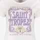 Dames T-shirt met opdruk wit lila