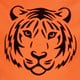 Jongens T-shirt met tijgerkop oranje
