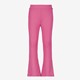 Geribde meisjes flared broek roze