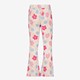 Meisjes flared broek met bloemetjes wit