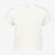 Cropped meisjes T-shirt met bloemetjes wit