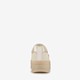 Dames sneakers plateauzool beige goud