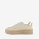 Dames sneakers plateauzool beige goud