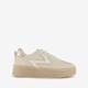 Dames sneakers plateauzool beige goud