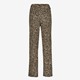 Dames pantalon met panterprint beige
