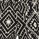 Dames flared broek ikat print zwart wit