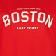 Dames sweater rood met tekstopdruk
