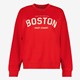 Dames sweater rood met tekstopdruk