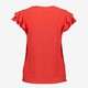 Dames top met ruches koraal roze
