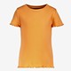 Meisjes rib T-shirt oranje