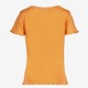 Meisjes rib T-shirt oranje
