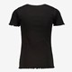 Meisjes rib T-shirt zwart