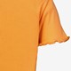 Meisjes rib T-shirt oranje