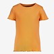 Meisjes rib T-shirt oranje