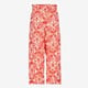 Wijde meisjes broek met print roze