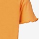 Meisjes rib T-shirt oranje