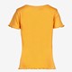 Basic meisjes rib T-shirt oranje