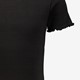 Basic meisjes rib T-shirt zwart