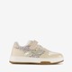 Meisjes sneakers met dierenprint beige
