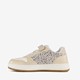 Meisjes sneakers met dierenprint beige