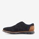 Suede heren veterschoenen navy
