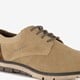 Suede heren veterschoenen beige