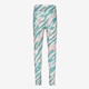 Meisjes sportlegging met print turquoise