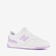 PSB80 leren meisjes sneakers wit lila