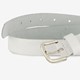 Leren dames riem slangenprint wit