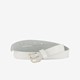 Leren dames riem slangenprint wit