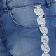 Meisjes denim short met borduursels