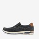 Leren heren instappers blauw