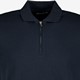 Heren polo met rits blauw