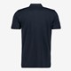 Heren polo met rits blauw