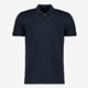 Heren polo met rits blauw