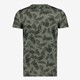 Heren T-shirt botanische print groen