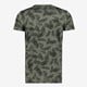 Heren T-shirt botanische print groen