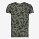 Heren T-shirt botanische print groen