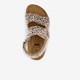Meisjes bio sandalen met panterprint beige zwart